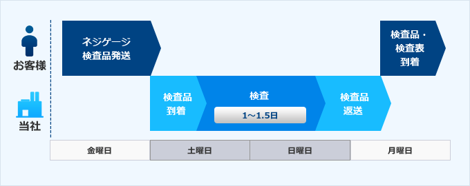 土日送り込み検査